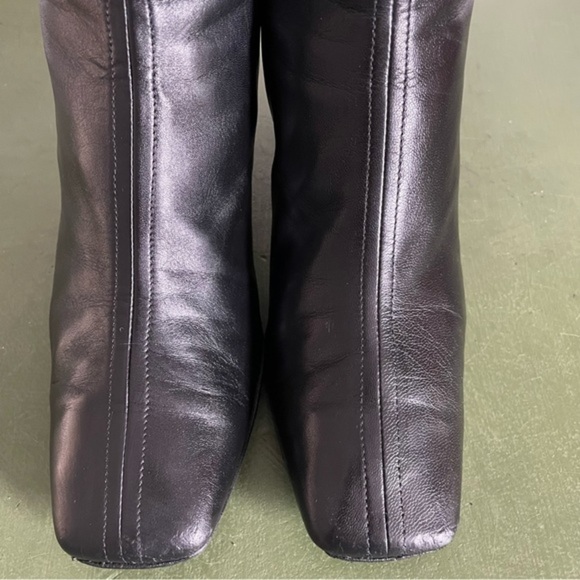 Dear Frances Split Toe Block Heeled Boots in Black Leather - Picture 5 of 16